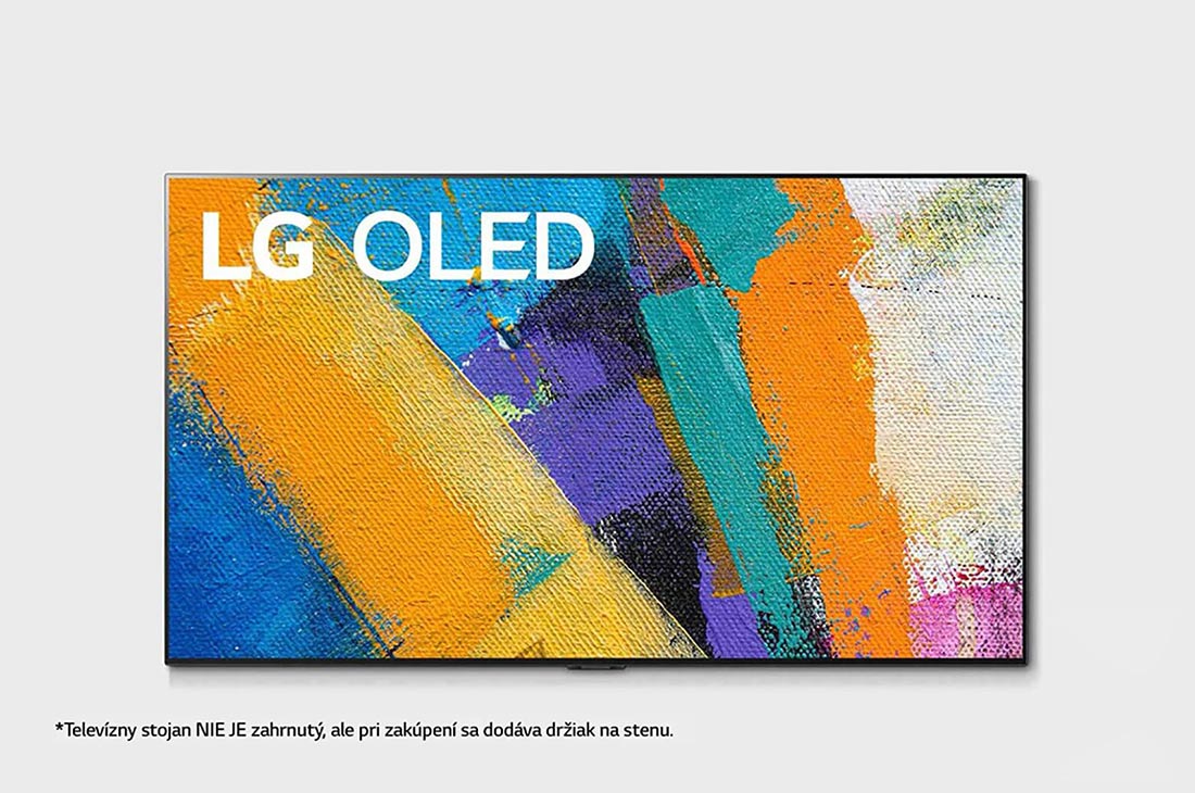 LG 65'' LG OLED TV, webOS Smart TV, pohľad spredu s ilustračným obrázkom, OLED65GX
