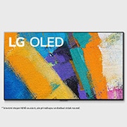 LG 65'' LG OLED TV, webOS Smart TV, pohľad spredu s ilustračným obrázkom, OLED65GX, thumbnail 1