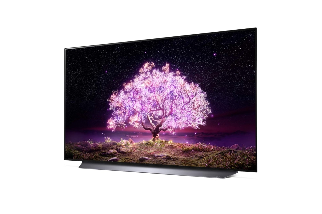LG 48'' LG OLED TV, webOS Smart TV, -15 degree side view, OLED48C11LB, thumbnail 2