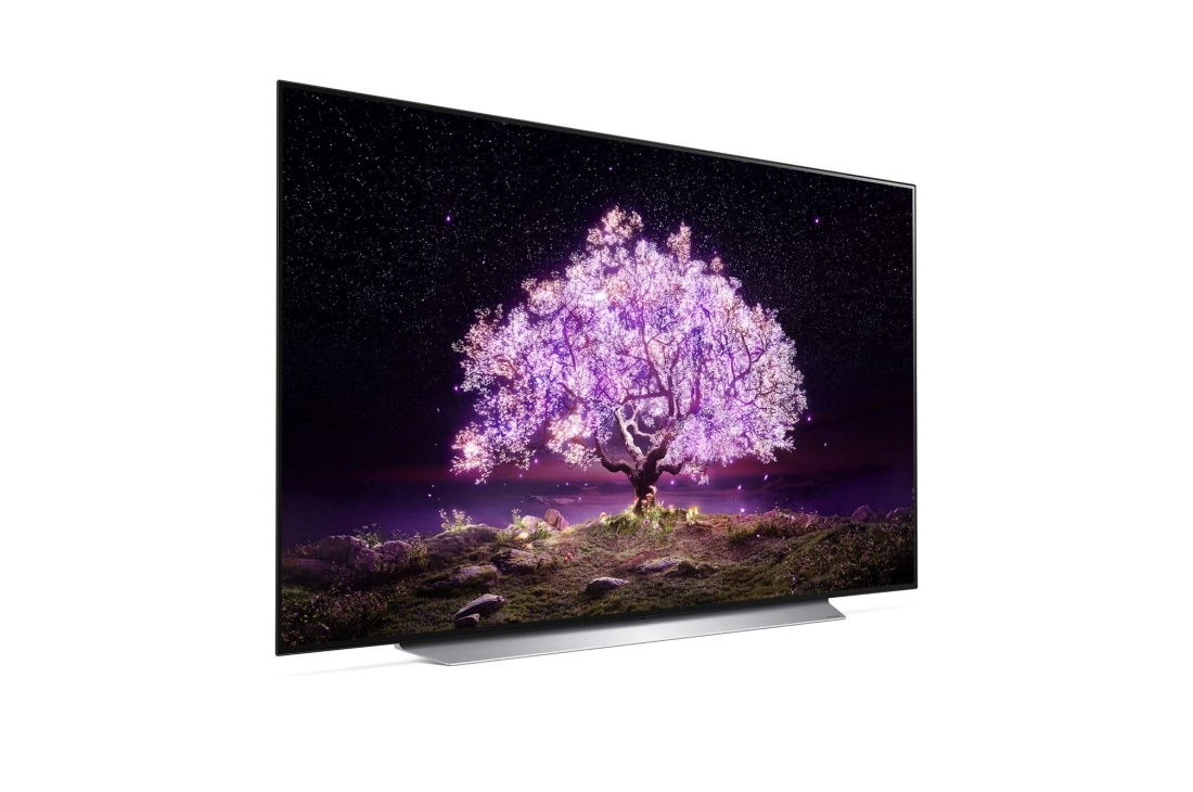 LG 65'' LG OLED TV, webOS Smart TV, pohľad zboku z uhla 30 stupňov, OLED65C12LA, thumbnail 5