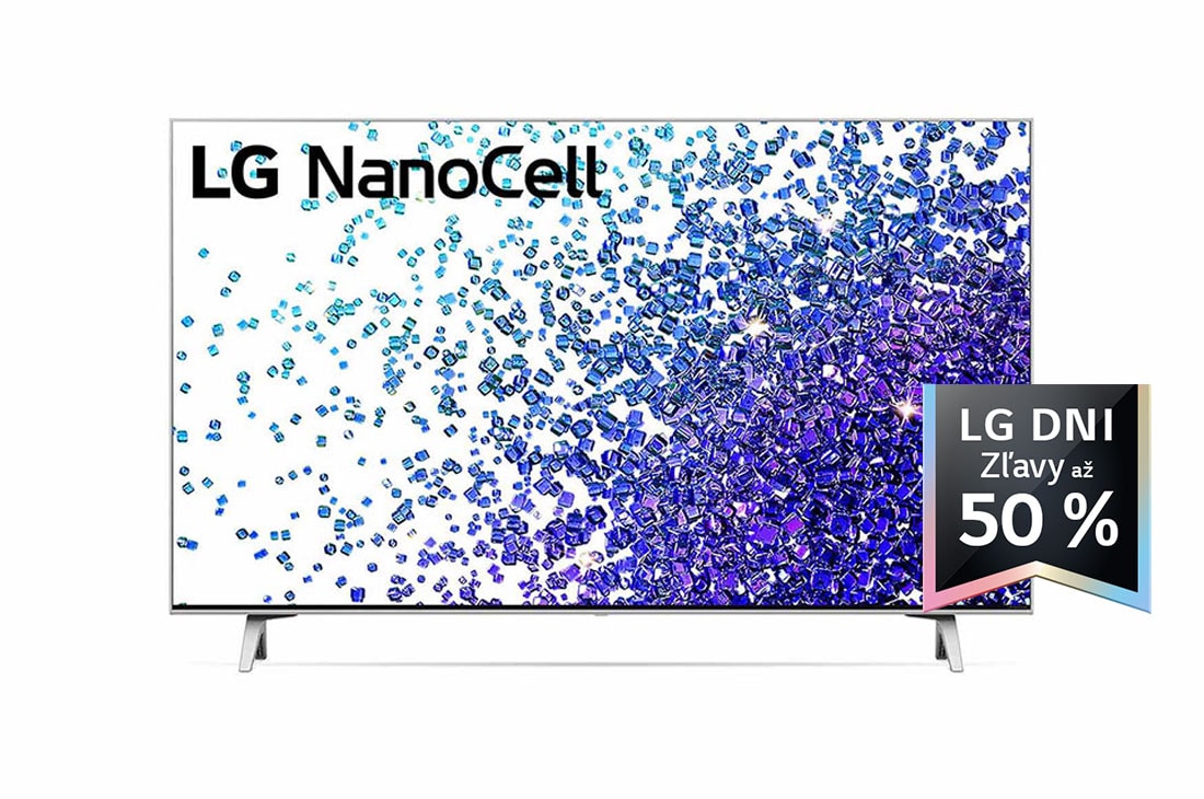 LG 43'' LG NanoCell TV, webOS Smart TV, Pohľad spredu na televízor LG NanoCell TV, 43NANO773PA