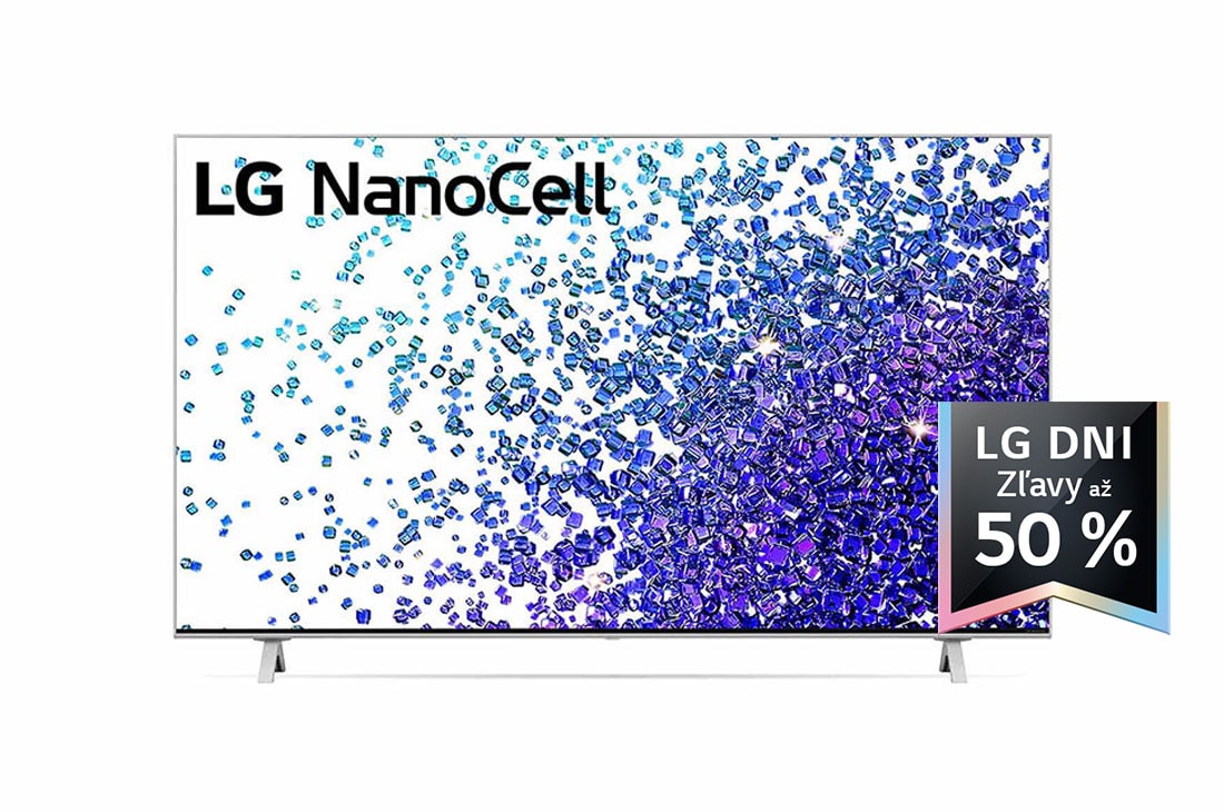 LG 55'' LG NanoCell TV, webOS Smart TV, Pohľad spredu na televízor LG NanoCell TV, 55NANO773PA