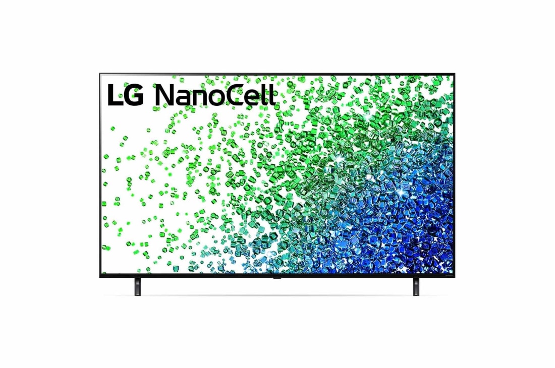 LG 65'' LG NanoCell TV, webOS Smart TV, Pohľad spredu na televízor LG NanoCell TV, 65NANO803PA