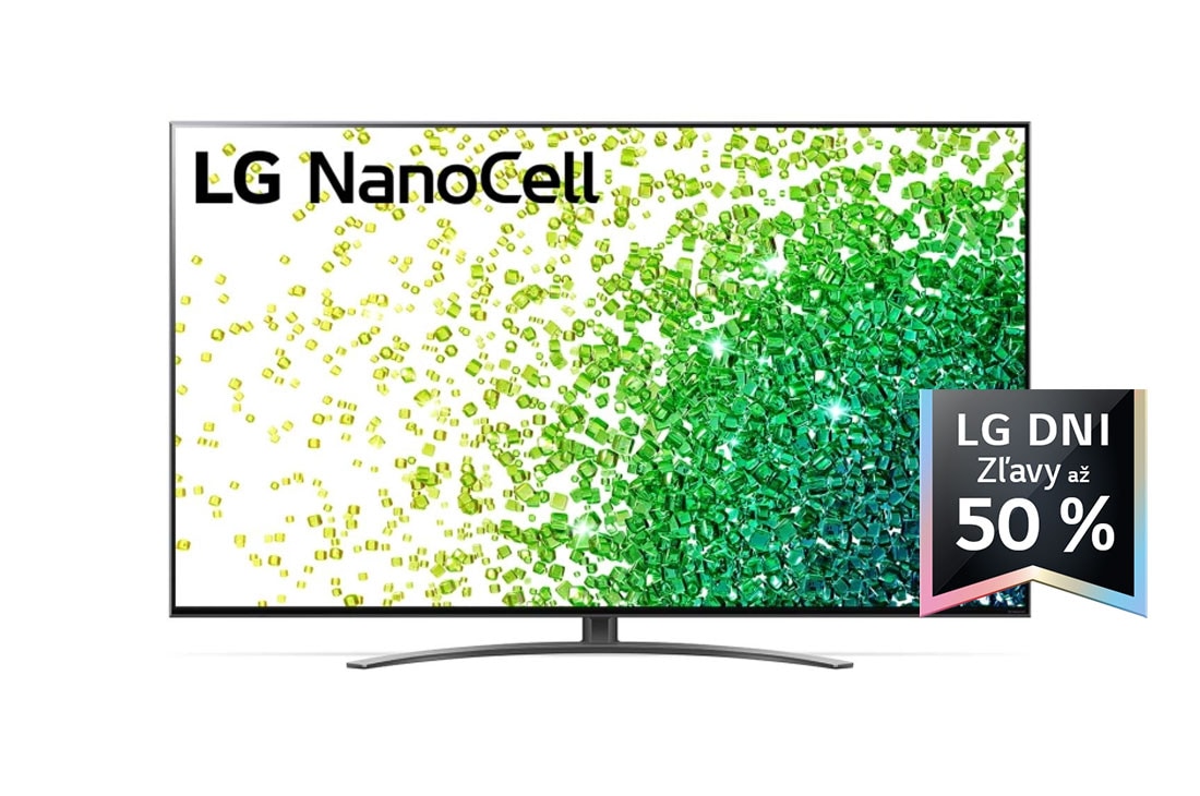 LG 55'' LG NanoCell TV, webOS Smart TV, Pohľad spredu na televízor LG NanoCell TV, 55NANO863PA