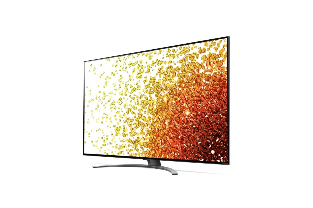 LG 55'' LG NanoCell TV, webOS Smart TV, pohľad zboku z uhla 30 stupňov s ilustračným obrázkom, 55NANO913PA, thumbnail 3