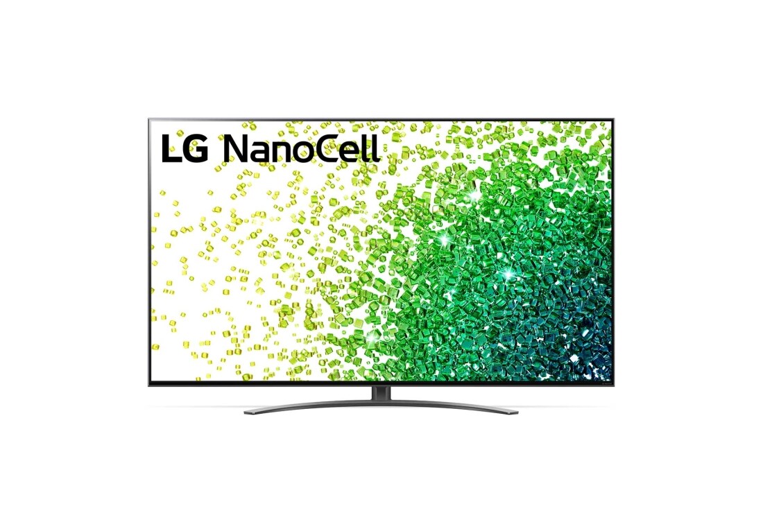 LG 65'' LG NanoCell TV, webOS Smart TV, Pohľad spredu na televízor LG NanoCell TV, 65NANO863PA