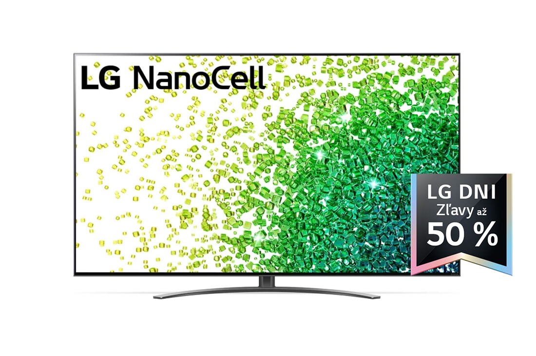 LG 75'' LG NanoCell TV, webOS Smart TV, Pohľad spredu na televízor LG NanoCell TV, 75NANO863PA