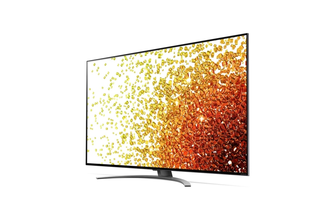 LG 65'' LG NanoCell TV, webOS Smart TV, pohľad zboku z uhla 30 stupňov s ilustračným obrázkom, 65NANO913PA, thumbnail 3