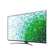 LG 65'' LG NanoCell TV, webOS Smart TV, pohľad zboku z uhla 30 stupňov s ilustračným obrázkom, 65NANO813PA, thumbnail 3