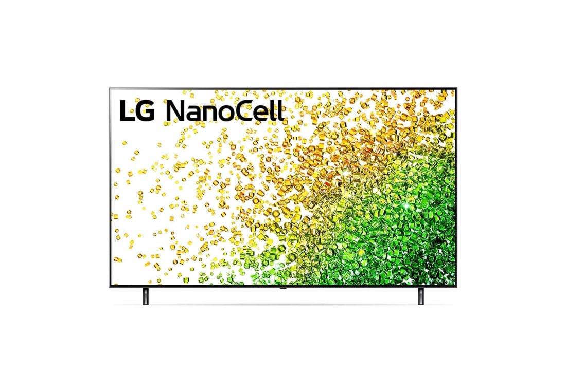 LG 75'' LG NanoCell TV, webOS Smart TV, Pohľad spredu na televízor LG NanoCell TV, 75NANO853PA