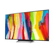 LG 65'' LG OLED evo TV, webOS Smart TV, pohľad zboku -15 stupňov, OLED65C22LB, thumbnail 2