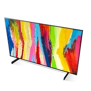 LG 42'' LG OLED evo TV, webOS Smart TV, pohľad zhora na vrchnú časť a ovládač, OLED42C21LA, thumbnail 9