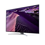 LG 75'' LG QNED TV, webOS Smart TV, pohľad zboku z uhla 30 stupňov s ilustračným obrázkom, 75QNED873QB, thumbnail 3