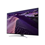 LG 55'' LG QNED TV, webOS Smart TV, pohľad zboku z uhla 30 stupňov s ilustračným obrázkom, 55QNED873QB, thumbnail 3