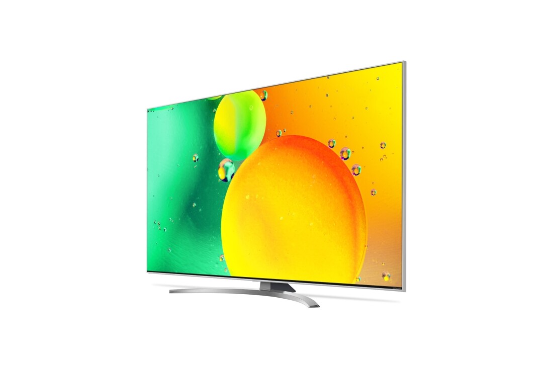 LG 65'' LG NanoCell TV, webOS Smart TV, pohľad zboku z uhla 30 stupňov s ilustračným obrázkom, 65NANO783QA, thumbnail 3