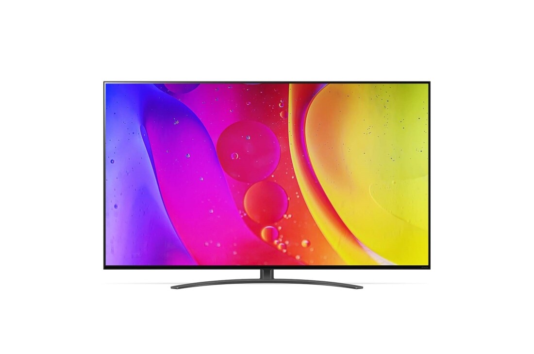 LG 75'' LG NanoCell TV, webOS Smart TV, pohľad spredu s ilustračným obrázkom, 75NANO823QB, thumbnail 2