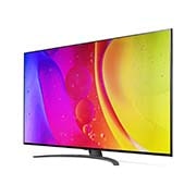 LG 55'' LG NanoCell TV, webOS Smart TV, pohľad zboku z uhla 30 stupňov s ilustračným obrázkom, 55NANO823QB, thumbnail 3