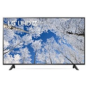LG 65'' LG UHD TV, webOS Smart TV, Pohľad spredu na televízor LG s rozlíšením UHD s ilustračným obrázkom a logom produktu, 65UQ70003LB, thumbnail 1