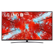 LG UFN - 86'' LG UHD TV, webOS Smart TV, Pohľad spredu na televízor LG s rozlíšením UHD s ilustračným obrázkom a logom produktu, 86UQ91003LA, thumbnail 1