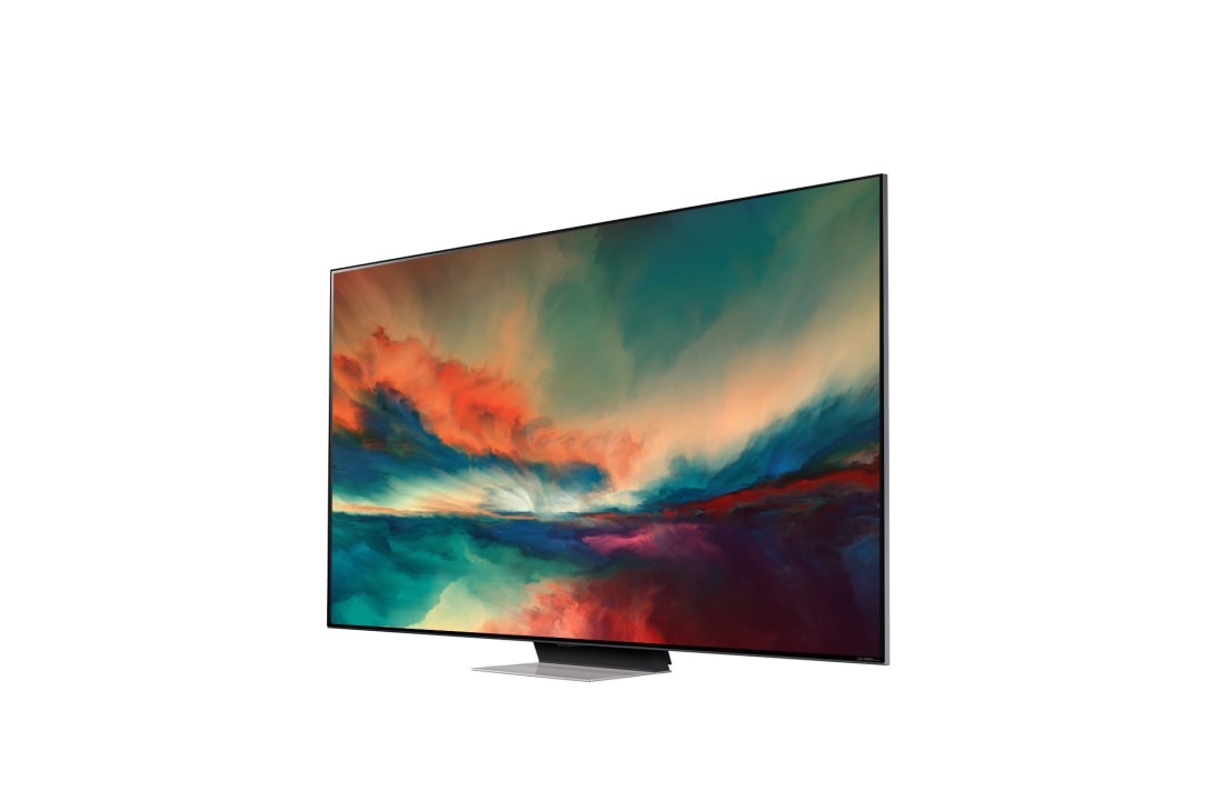 LG 86'' LG QNED TV, Procesor α7 Gen6 AI, webOS smart TV, pohľad zboku z uhla 30 stupňov s ilustračným obrázkom, 86QNED863RE, thumbnail 3