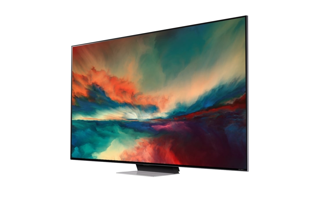 LG 75'' LG QNED TV, Procesor α7 Gen6 AI, webOS smart TV, pohľad zboku z uhla 30 stupňov s ilustračným obrázkom, 75QNED863RE, thumbnail 3
