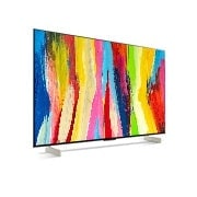 LG 42'' LG OLED evo TV, webOS Smart TV, pohľad na otvorené dvere s technológiou Knock on Magic, OLED42C26LB, thumbnail 5