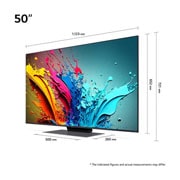 LG 50-palcový LG QNED AI QNED86 4K Smart TV 2024, Pohľad spredu na LG QNED TV, QNED86, 50QNED86T6A, thumbnail 2