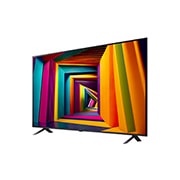 LG 55-palcový LG UHD AI UT91 4K Smart TV 2024, Mierne naklonený ľavý bočný pohľad na LG UHD TV, UT90, 55UT91006LA, thumbnail 3