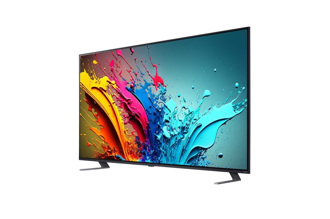 LG 65-palcový LG QNED AI QNED85 4K Smart TV 2024, Mierne naklonený ľavý bočný pohľad na LG QNED TV, QNED85, 65QNED85T6C, thumbnail 3