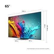 LG 65-palcový LG QNED AI QNED87 4K Smart TV 2024, Pohľad spredu na LG QNED TV, QNED87, 65QNED87T6B, thumbnail 2