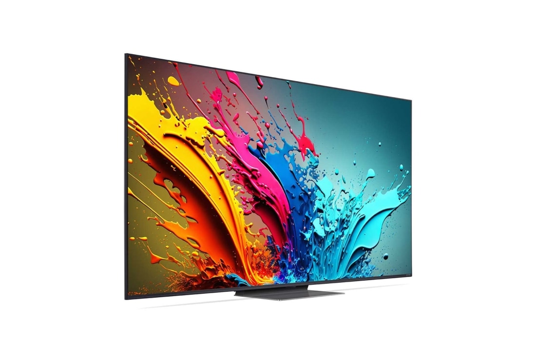 LG 75-palcový LG QNED AI QNED87 4K Smart TV 2024, Mierne naklonený ľavý bočný pohľad na LG QNED TV, QNED87, 75QNED87T6B, thumbnail 3