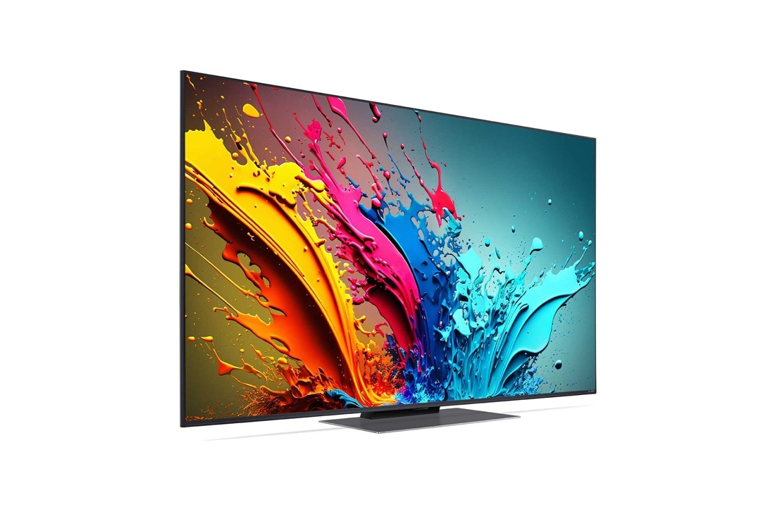LG 55-palcový LG QNED AI QNED86 4K Smart TV 2024, Mierne naklonený ľavý bočný pohľad na LG QNED TV, QNED86, 55QNED86T6A, thumbnail 3