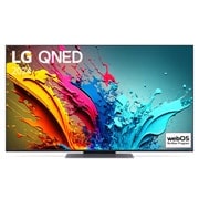 LG 55-palcový LG QNED AI QNED86 4K Smart TV 2024, Pohľad spredu na LG QNED TV, QNED86 s textom LG QNED, 2024 a logom webOS Re:New Program na obrazovke, 55QNED86T6A, thumbnail 1