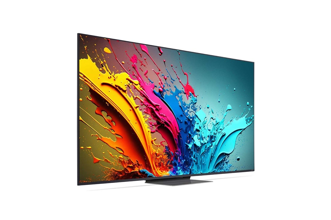 LG 65-palcový LG QNED AI QNED86 4K Smart TV 2024, Mierne naklonený ľavý bočný pohľad na LG QNED TV, QNED86, 65QNED86T6A, thumbnail 3