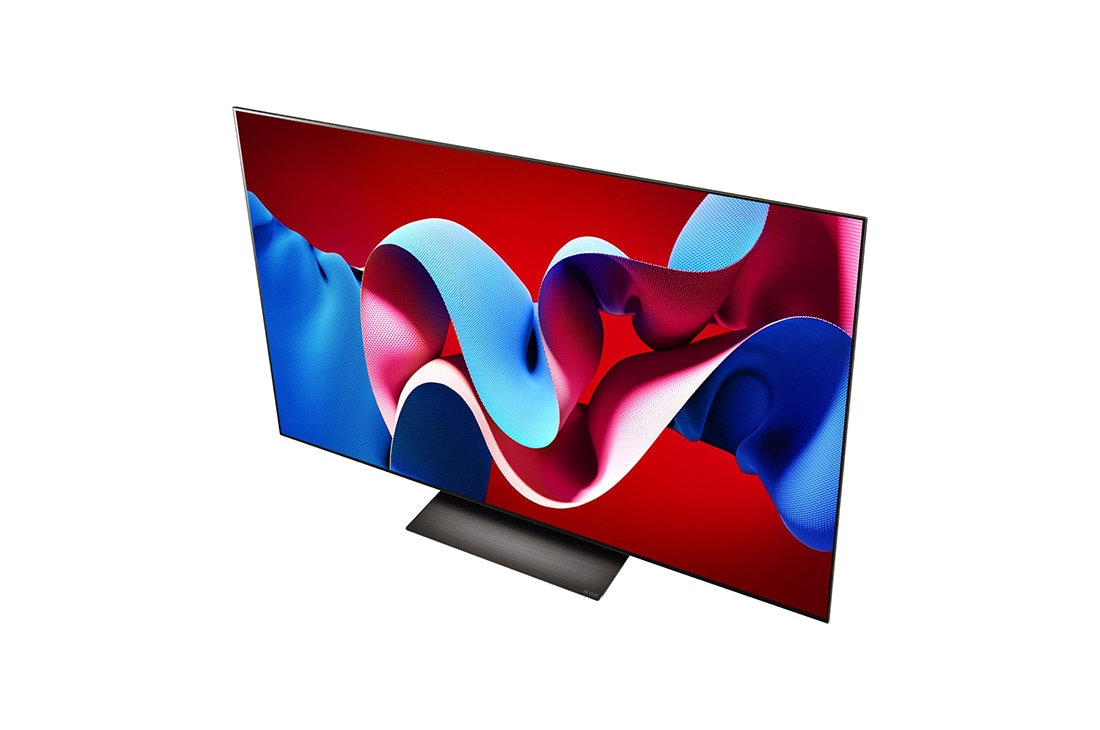 LG 65-palcový LG OLED evo AI C4 4K Smart TV OLED65C4, Pohľad zhora zboku na televízor LG OLED evo TV, OLED C4, OLED65C45LA, thumbnail 12