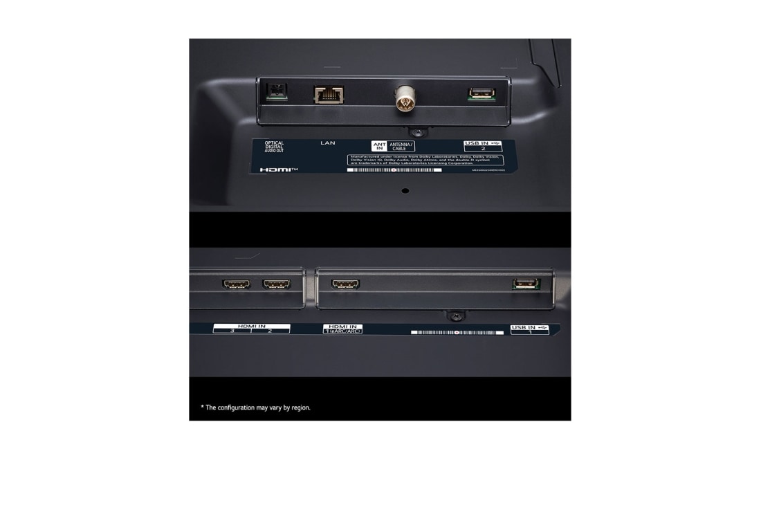 LG 86-palcový LG UHD AI UT81 4K Smart TV 2024, ports view, 86UT81006LA, thumbnail 5