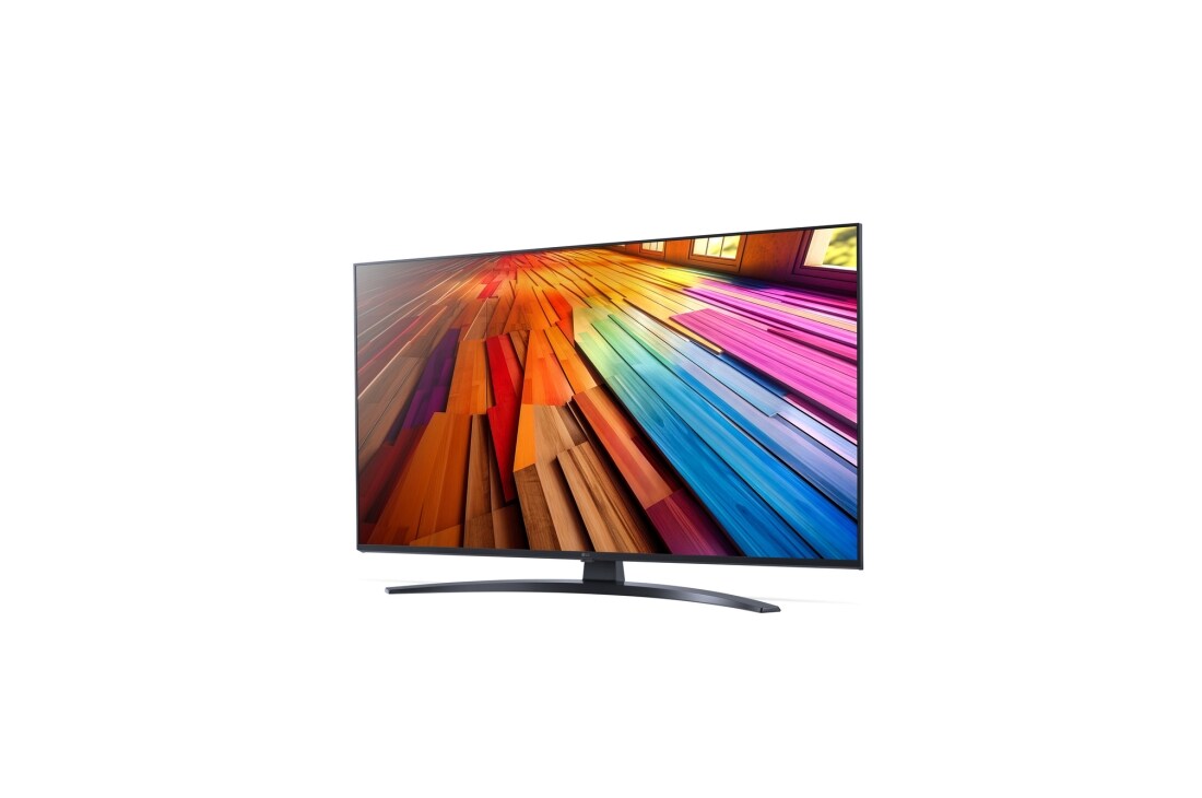LG 43-palcový LG UHD AI UT81 Smart TV 2024, Mierne naklonený ľavý bočný pohľad na LG UHD TV, UT81, 43UT81006LA, thumbnail 3