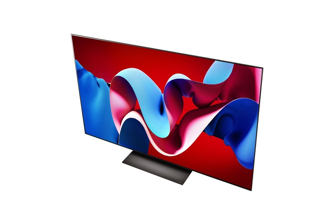 LG 77-palcový LG OLED evo C4 4K Smart TV OLED77C4, Pohľad zhora zboku na televízor LG OLED evo TV, OLED C4, OLED77C44LA, thumbnail 12
