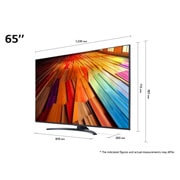 LG 65-palcový LG UHD AI UT81 Smart TV 2024, Detailný záber horného okraja LG UHD TV, UT80, 65UT81006LA, thumbnail 6