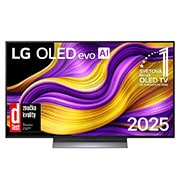 LG 48 palcový LG OLED evo AI G5 4K Smart TV 2025, Pohľad spredu na LG OLED evo AI G5 4K Smart TV. Na obrazovke sa zobrazuje emblém 12 rokov svetovej jednotky v OLED a logo LG OLED evo AI 2025., OLED48G56LS, thumbnail 1
