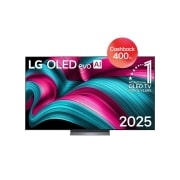 LG 77 palcový LG OLED evo AI C5 4K Smart TV 2025, front view, OLED77C56LB, thumbnail 1