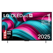 LG 42 palcový televízor LG OLED evo AI C5 4K Smart TV 2025, Pohľad spredu na LG OLED evo AI C5 4K Smart TV. Na obrazovke sa zobrazuje emblém 12 rokov svetovej jednotky v OLED a logo LG OLED evo AI 2025., OLED42C54LA, thumbnail 1