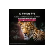 LG 65 palcový televízor LG OLED evo AI C5 4K Smart TV 2025, Leopard v lese v živých farbách a detailoch. Za leopardom sa zobrazuje mriežka a žiariace svetlo, ktoré naznačuje, ako LG AI Picture Pro výrazne vylepšilo rozlíšenie, jas, hĺbku a ostrosť scény., OLED65C54LA, thumbnail 9