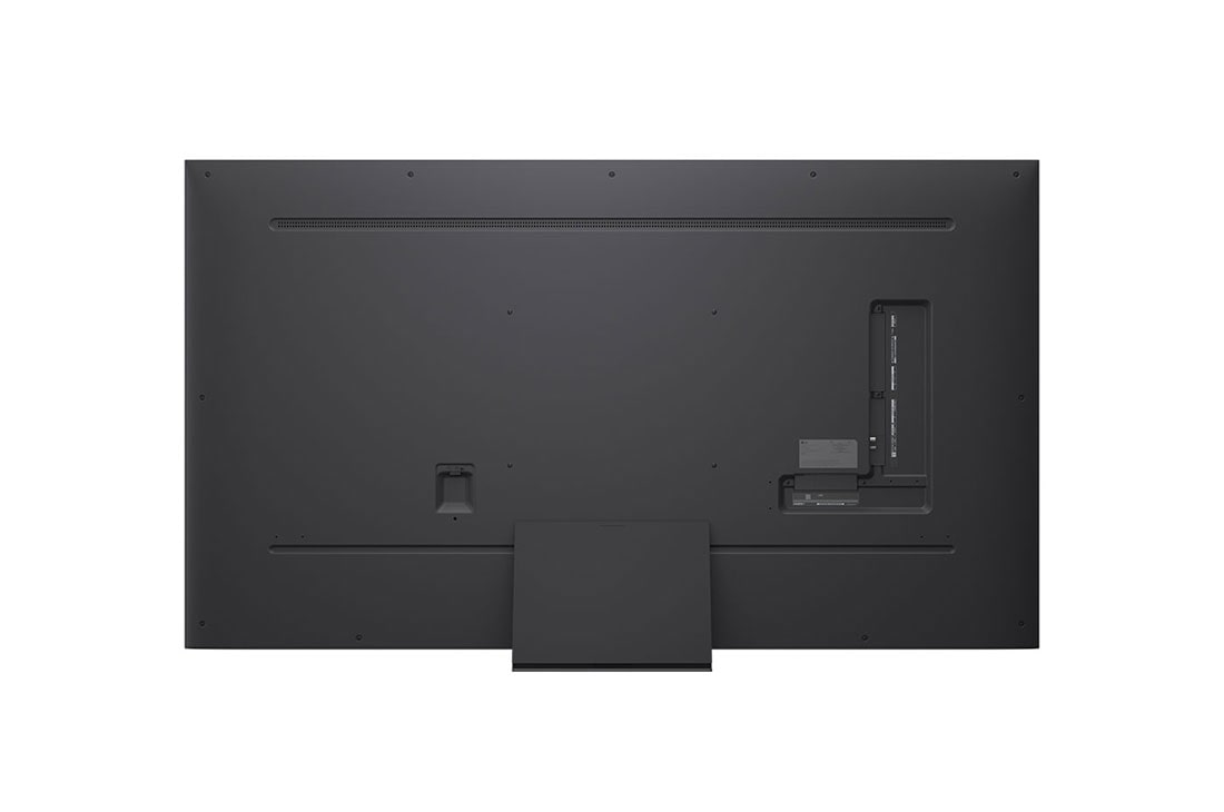 LG 75 palcový LG QNED evo AI QNED85 4K Smart TV 2025, Pohľad spredu a z boku na televízor LG QNED evo AI QNED85 4K Smart TV, kde sa zobrazujú jeho dĺžka, šírka, výška a hĺbka., 75QNED86A6A, thumbnail 4