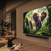 LG 75 palcový LG QNED evo AI QNED85 4K Smart TV 2025, Na obrazovke televízora LG QNED TV sa prehráva sci-fi obsah. Na obrazovke sa zobrazuje rozhranie AI Chatbot. Používateľ poslal správu chatbotu o tom, že obrazovka je príliš tmavá. Chatbot ponúkol rieš, 75QNED86A6A, thumbnail 14