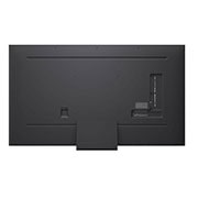 LG 75 palcový LG QNED evo AI QNED85 4K Smart TV 2025, Pohľad spredu a z boku na televízor LG QNED evo AI QNED85 4K Smart TV, kde sa zobrazujú jeho dĺžka, šírka, výška a hĺbka., 75QNED86A6A, thumbnail 4