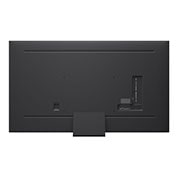 LG 86 palcový LG QNED evo AI QNED85 4K Smart TV 2025, Pohľad spredu a z boku na televízor LG QNED evo AI QNED85 4K Smart TV, kde sa zobrazujú jeho dĺžka, šírka, výška a hĺbka., 86QNED86A6A, thumbnail 4