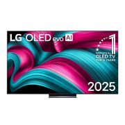 LG 83 palcový televízor LG OLED evo AI C5 4K Smart TV 2025, Pohľad spredu na LG OLED evo AI C5 4K Smart TV. Na obrazovke sa zobrazuje emblém 12 rokov svetovej jednotky v OLED a logo LG OLED evo AI 2025., OLED83C54LA, thumbnail 1
