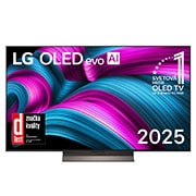 LG 55 palcový televízor LG OLED evo AI C5 4K Smart TV 2025, Pohľad spredu na LG OLED evo AI C5 4K Smart TV. Na obrazovke sa zobrazuje emblém 12 rokov svetovej jednotky v OLED a logo LG OLED evo AI 2025., OLED55C5ELB, thumbnail 1