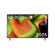 LG 65 palcový televízor LG OLED AI B5 4K Smart TV 2025, Pohľad spredu na LG OLED AI B5 4K Smart TV. Na obrazovke je znak 12 rokov svetová jednotka v OLED a logo LG OLED AI 2025., OLED65B56LA, thumbnail 1